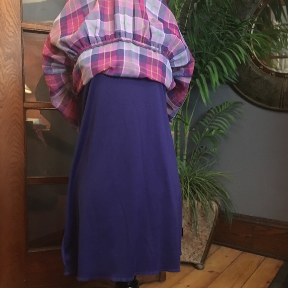 Purple Plaid Dress - Picture 4 of 5